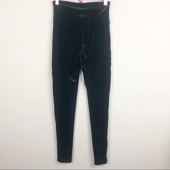 SPANX | Black Velvet Leggings High Waist Full Length Women’s Size Medium NWOT - Picture 7 of 9